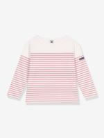 Marinière kind in katoen PETIT BATEAU rozen Marinière kind in katoen PETIT BATEAU rozen