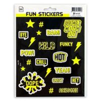 Verhaak stickers Kixx 14,8 x 21 cm A5 folie zwart/geel 3 vellen - thumbnail