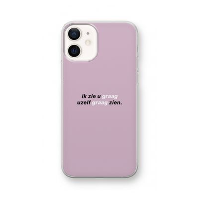 uzelf graag zien: iPhone 12 Transparant Hoesje