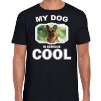Honden liefhebber shirt Duitse herder my dog is serious cool zwart voor heren