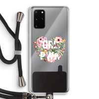 GRL PWR Flower: Samsung Galaxy S20 Plus Transparant Hoesje met koord
