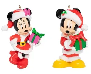 Disney kerstbal Mickey &amp; Minnie Mouse 2 assortiment