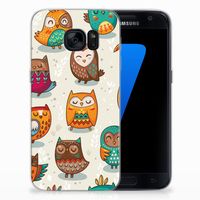 Samsung Galaxy S7 TPU Hoesje Vrolijke Uilen