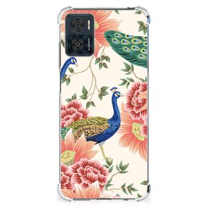 Case Anti-shock voor Motorola Moto E22 | E22i Pink Peacock