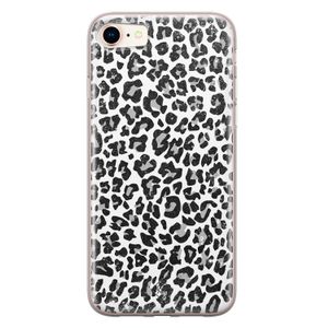 iPhone 8/7 siliconen telefoonhoesje - Luipaard grijs