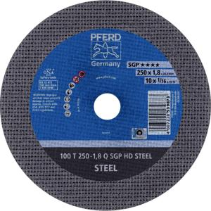 PFERD 100 T 250-1,8 Q SGP HD STEEL/30,0 66322130 Doorslijpschijf recht 250 mm 20 stuk(s) Getemperd staal, Staal