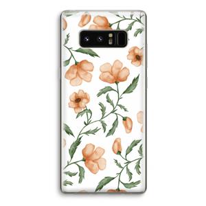 Peachy flowers: Samsung Galaxy Note 8 Transparant Hoesje