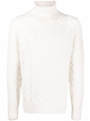 Brunello Cucinelli pull en maille torsadée - Blanc