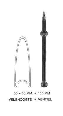 Axa Tubeless ventiel schwalbe 100mm (2 stuks)