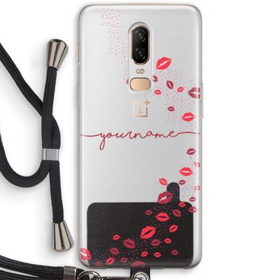 Kusjes: OnePlus 6 Transparant Hoesje met koord