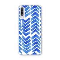 Blauwe pijlen: Samsung Galaxy A70 Transparant Hoesje