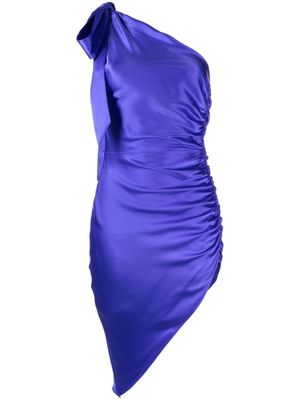 Michelle Mason robe courte à design asymétrique - Bleu