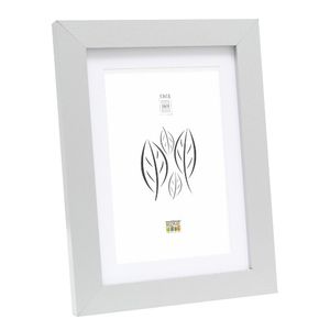 Deknudt Zilverkleurige fotokader met witte passe-partout 20x25 S66KD1