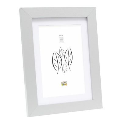 Deknudt Zilverkleurige fotokader met witte passe-partout 20x25 S66KD1