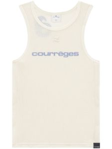 Courrèges débardeur à logo - Blanc