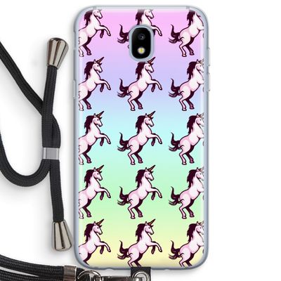Musketon Unicorn: Samsung Galaxy J5 (2017) Transparant Hoesje met koord