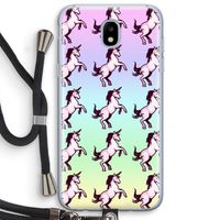 Musketon Unicorn: Samsung Galaxy J5 (2017) Transparant Hoesje met koord