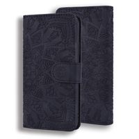 Xiaomi Redmi Note 11S hoesje - Bookcase - Pasjeshouder - Portemonnee - Mandalapatroon - Kunstleer - Zwart