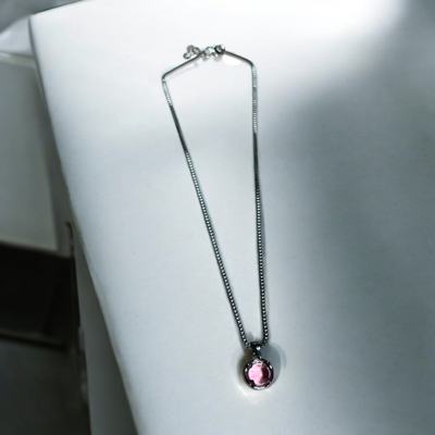 Ketting Zilverkleurig Roze - Kettingen & Hangers - Spiritueelboek.nl