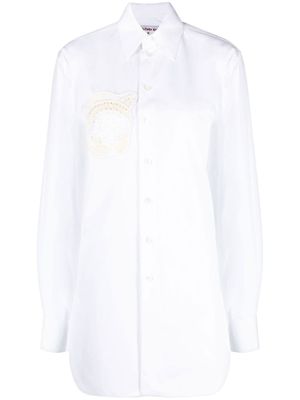 Stella McCartney chemise à patch en crochet - Blanc