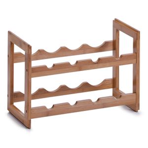 Houten wijnflessen rek/wijnrek stapelbaar voor 8 flessen 47 cm