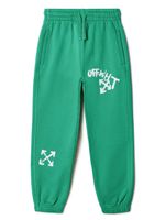 Off-White Kids pantalon de jogging Paint Script en coton - Vert