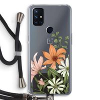 Floral bouquet: OnePlus Nord N10 5G Transparant Hoesje met koord