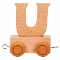 Houten letter trein U   -