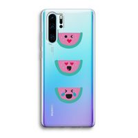 Smiley watermeloen: Huawei P30 Pro Transparant Hoesje