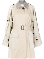 Goen.J trench colour block oversize - Marron