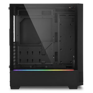 Sharkoon RGB FLOW tower behuizing 3x USB-A | RGB | Tempered Glass