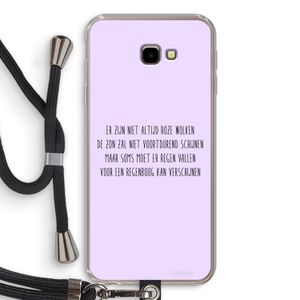 Regenboog: Samsung Galaxy J4 Plus Transparant Hoesje met koord