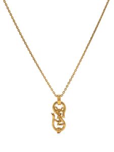 Saint Laurent Pre-Owned collier à pendentif logo (années 1980-1990) - Or