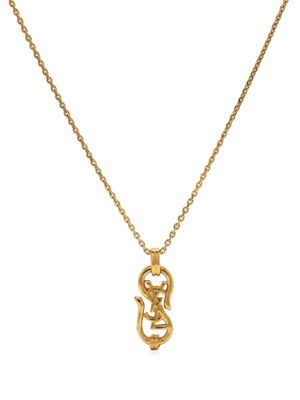 Saint Laurent Pre-Owned collier à pendentif logo (années 1980-1990) - Or