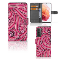 Samsung Galaxy S21 Hoesje Swirl Pink - thumbnail