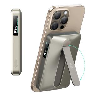 Qi2 MagSlim Kickstand Power Bank (10K) Titanium