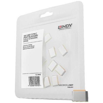 LINDY Sleutel voor USB-C-poort Set van 10 stuks Oranje Zonder sleutel