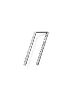 Shihara boucle d'oreille Post 0202 à détails de diamants - Métallisé