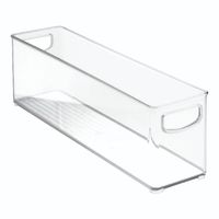 iDesign - Opbergbox met Handvaten, 10.2 x 40.6 x 12.7 cm, Stapelbaar, Kunststof, Transparant - iDesign Kitchen Binz