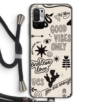 Good vibes: Xiaomi Redmi Note 10 5G Transparant Hoesje met koord