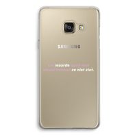 uw waarde daalt niet: Samsung Galaxy A3 (2016) Transparant Hoesje