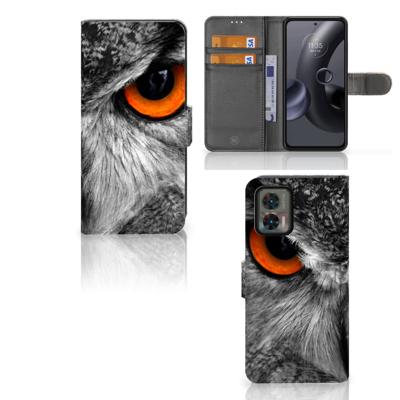 Motorola Edge 30 Neo | Telefoonhoesje | Met pasjeshouder | Uil