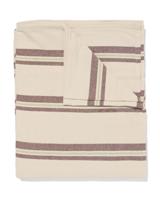 HEMA Tafelkleed XL 320x145cm katoen strepen bruin (bruin)