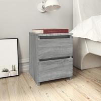 Nachtkastjes 2 stuks Grijs Sonoma 30x30x40 cm Engineered Wood