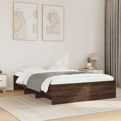 Bedframe zonder matras bewerkt hout bruin eikenkleur 120x200 cm