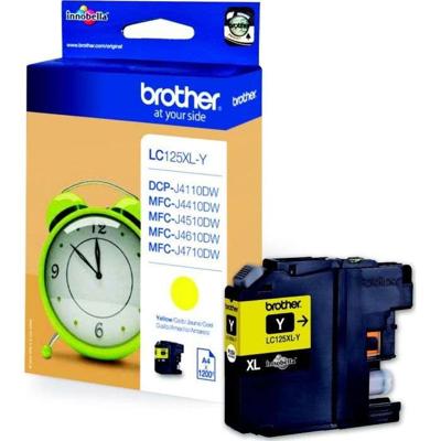Brother LC125XLY gele inktcartridge