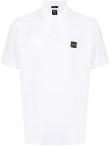 BOSS polo à logo imprimé - Blanc