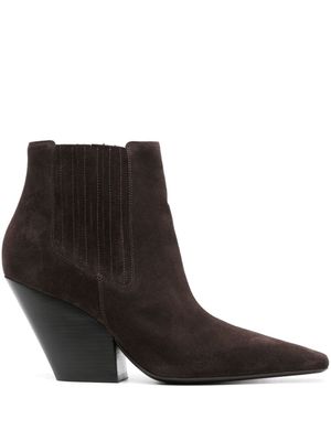 Casadei bottines Anastasia 100 mm en daim - Marron