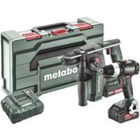 Metabo BS 18 LT BL + BH 18 LTX BL 16 685182000 Accu-boorhamer, Accu-schroefboormachine 18 V 2.0 Ah, 4.0 Ah Li-ion Incl. 2 accus, Incl. koffer, Incl. lader