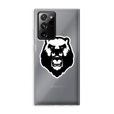 Angry Bear (white): Samsung Galaxy Note 20 Ultra / Note 20 Ultra 5G Transparant Hoesje